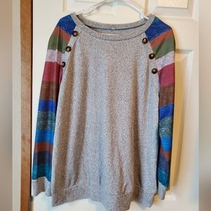 Rainbow sleeve sweater